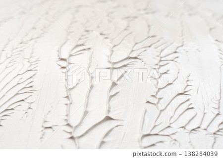 使用白色壓克力顏料繪製的葉脈狀紋理圖案的特寫鏡頭（27） 138284039