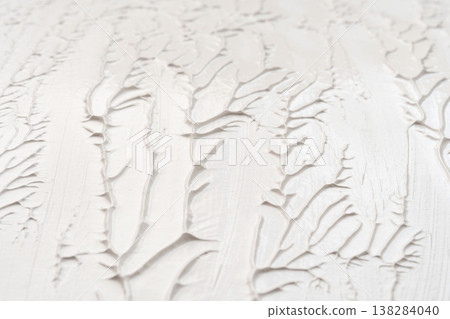 使用白色壓克力顏料繪製的葉脈狀紋理圖案的特寫鏡頭（28） 138284040