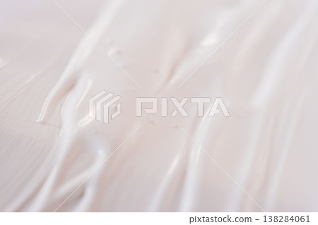 Close-up shot of the texture of spread white acrylic paint 04 Close-up shot of the texture of spread white acrylic paint 04 138284061