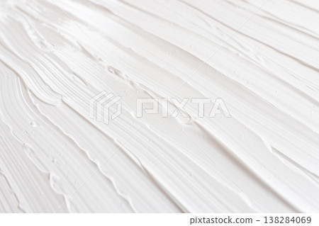 Close-up shot of the texture of spread white acrylic paint (12) Close-up shot of the texture of spread white acrylic paint (12) 138284069