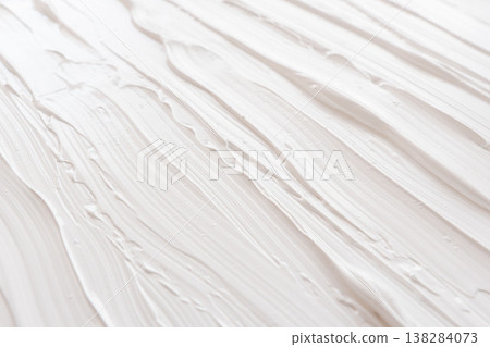 Close-up shot of the texture of spread white acrylic paint (16) Close-up shot of the texture of spread white acrylic paint (16) 138284073