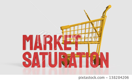 Market Saturation Retail Competition and Consumer Demand Concept 3d render. 138284206