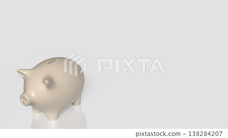 Piggy Bank Savings Concept On Clean Background 3d render. 138284207