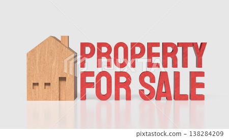 Property For Sale Residential Home Investment and Real Estate Concept 3d render. 138284209