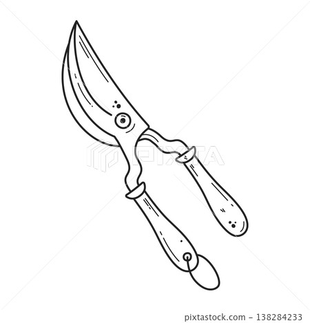 Secateur doodle illustration Secateur doodle illustration 138284233