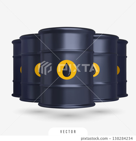 3D oil barrels illustration 3D oil barrels illustration 138284234