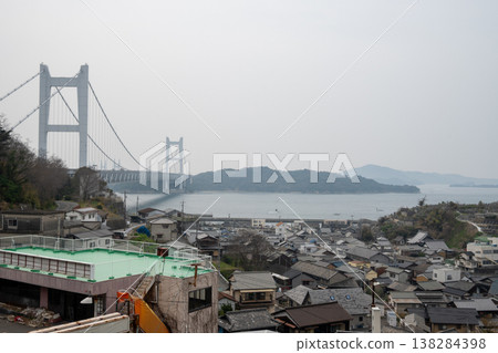 Beautiful spring scenery in Kojima and Shimotsui, Kurashiki City, Okayama Prefecture, Japan 138284398