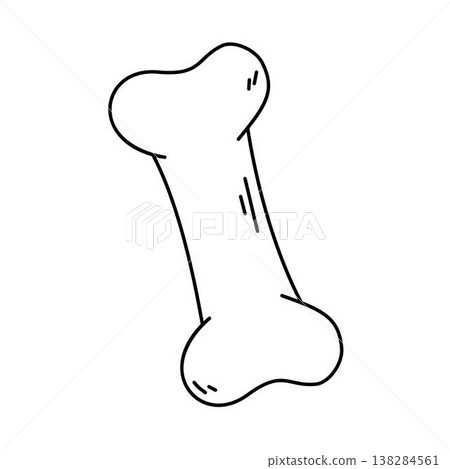 bone dog toy outline vet 138284561