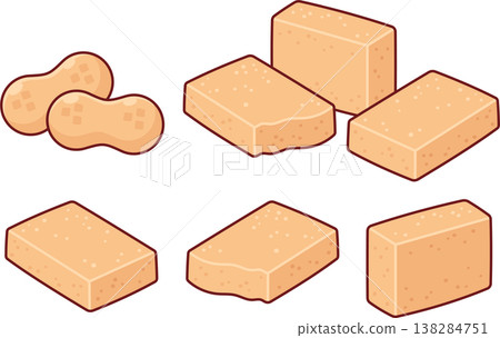 Pacoca candy vector illustration set Pacoca candy vector illustration set 138284751