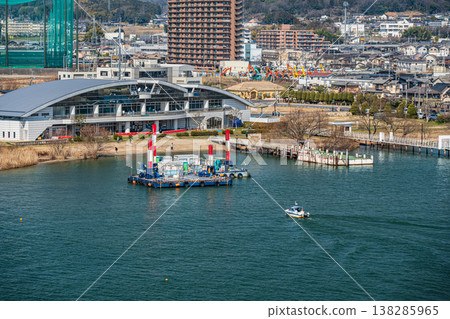 Biwako Ohashi Rice Plaza Roadside Station: View from Biwako Ohashi Bridge, Katata, Otsu City, Shiga Prefecture 138285965