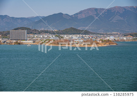 從琵琶湖大橋眺望滋賀縣大津市片多田町 138285975