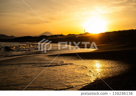 湘南平塚的傍晚海景 138286136
