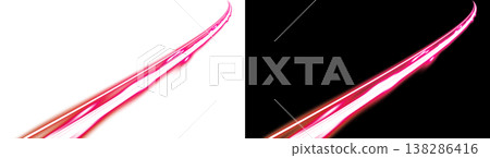 Dynamic pink light ray/light streak effects compatible with transparent and black backgrounds. Dynamic pink light ray/light streak effects compatible with transparent and black backgrounds. 138286416