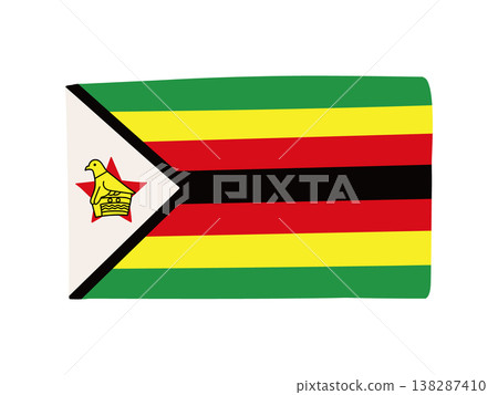 Cute Mozambique flag icon - hand-drawn style flag illustration Cute Mozambique flag icon - hand-drawn style flag illustration 138287410