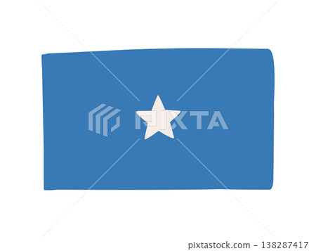 Cute Somali flag icon - hand-drawn style flag illustration Cute Somali flag icon - hand-drawn style flag illustration 138287417
