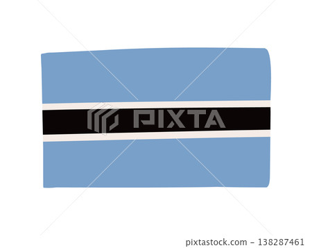 Cute Botswana flag icon - hand-drawn style flag illustration Cute Botswana flag icon - hand-drawn style flag illustration 138287461