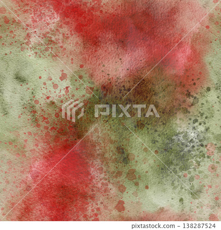 Expressive Watercolor With Textured Festive Tone. Dynamic Colorful Splatter For Seasonal Design Projects 138287524