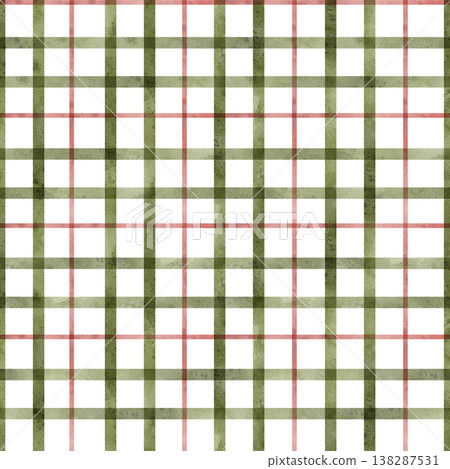 Festive Pattern Design. Versatile Red Plaid Pattern Suitable For Seasonal Decorating And Wrapping 138287531