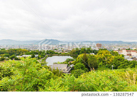 A view of the northern part of Wakayama City from the Kinokawa Service Area. 138287547