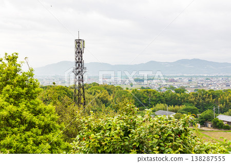 A view of the northern part of Wakayama City from the Kinokawa Service Area. 138287555