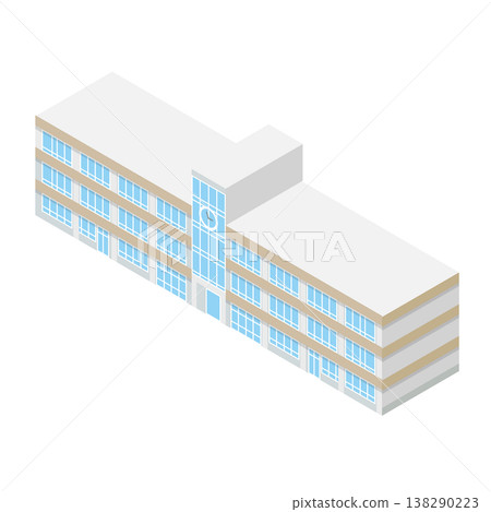 中學和高中建築插圖 中學和高中建築插圖 138290223