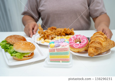 Junk food no good health eating for diet. Junk food no good health eating for diet. 138290231