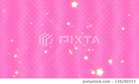 A pink background wallpaper featuring sparkling stars reminiscent of 8-bit retro games. 138290353