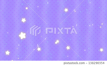 A purple background wallpaper featuring sparkling stars reminiscent of 8-bit retro games. 138290354