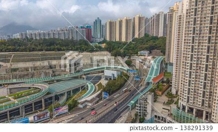 March 28 2026 Urban interchange beneath towering Yau Tong residences 138291339