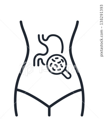 Gut Microbiome Health and Digestive System Bacteria Stock Illustration. Gut Microbiome Health and Digestive System Bacteria Stock Illustration. 138291393