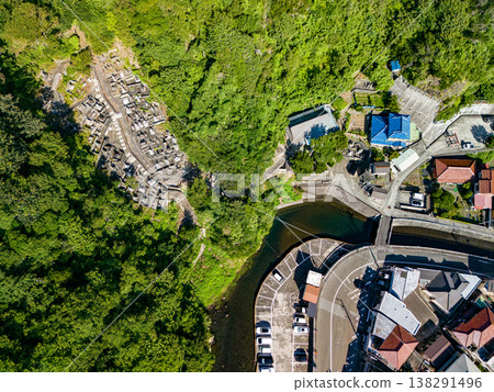 Drone footage of the port town of Nakagi Port, where the Hirizo Beach ferry departs and arrives. Hirizo Beach, Nakagi, Minamiizu Town, Shizuoka Prefecture, Izu Peninsula - 2025 Drone footage of the port town of Nakagi Port, where the Hirizo Beach ferry departs and arrives. Hirizo Beach, Nakagi, Minamiizu Town, Shizuoka Prefecture, Izu Peninsula - 2025 138291496