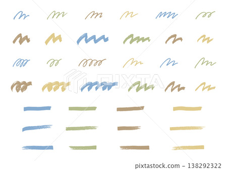 A set of hand-drawn embellishments in natural colors, created with pens of various thicknesses. A set of hand-drawn embellishments in natural colors, created with pens of various thicknesses. 138292322