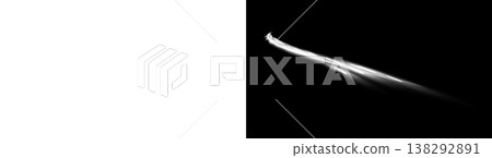 Dynamic white light streak effect assets (transparent background/black background) 138292891