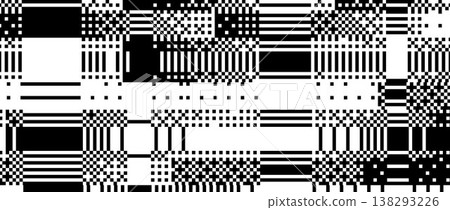 Black and white dither pattern background. Glitched pixel grunge texture. Retro bitmap distressed video game backdrop. 8 bit abstract glitch distorted wallpaper. Vector rippled pixelated screen Black and white dither pattern background. Glitched pixel grunge texture. Retro bitmap distressed video game backdrop. 8 bit abstract glitch distorted wallpaper. Vector rippled pixelated screen 138293226