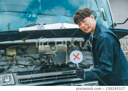 Daily inspection of large trucks Daily inspection of large trucks 138293327