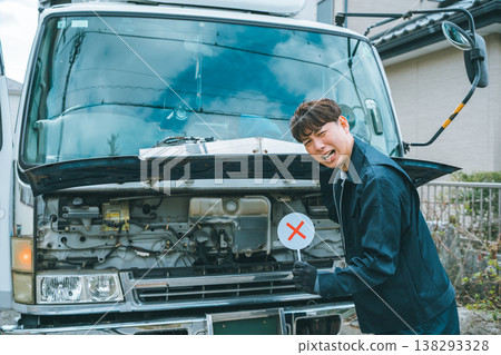 Daily inspection of large trucks 138293328