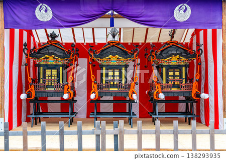 [Kanagawa Prefecture] Portable shrine at the annual festival held at Tsurugaoka Hachimangu Shrine in Kamakura 138293935