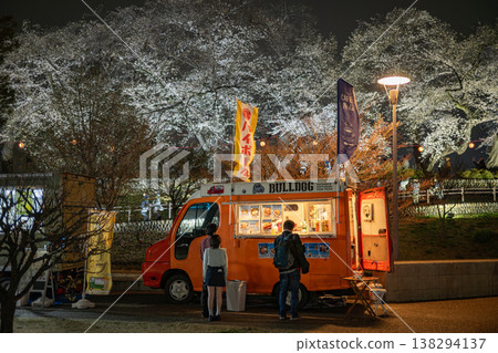 Food trucks at cherry blossom viewing venues Food trucks at cherry blossom viewing venues 138294137