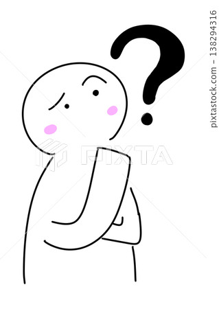 Illustration of a troubled person (anxiety, confusion, trouble, hand-drawn style) (Variation 2) Illustration of a troubled person (anxiety, confusion, trouble, hand-drawn style) (Variation 2) 138294316