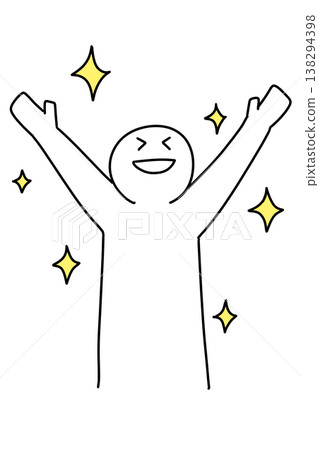 Hand-drawn style illustration of a smiling, happy person, with sparkles (7 variations) Hand-drawn style illustration of a smiling, happy person, with sparkles (7 variations) 138294398