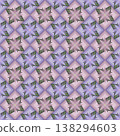 Seamless Floral Pattern with Geometric Diamond Background 138294603