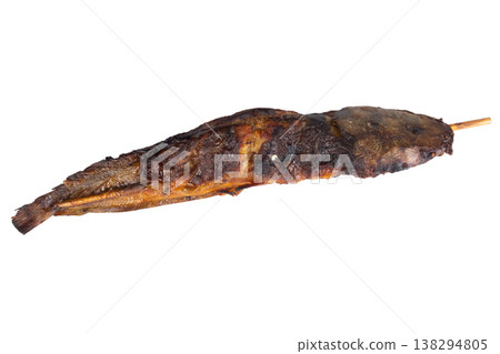 Grilled catfish on a white background thai 138294805
