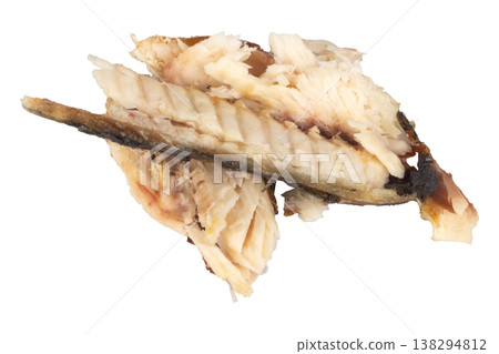 pile mackerel meat on a white background pile mackerel meat on a white background 138294812