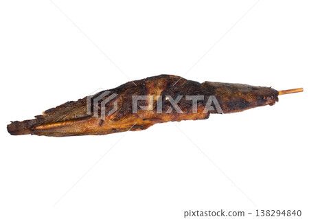 Grilled catfish on a white background thai 138294840
