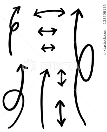 簡單的手繪箭頭插畫 簡單的手繪箭頭插畫 138296156