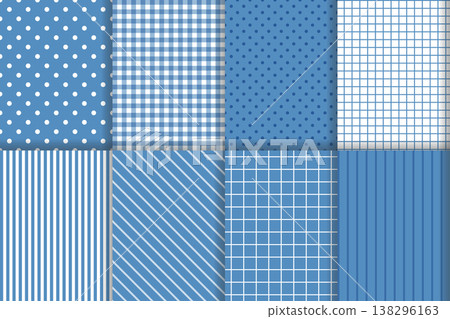 簡約圖案背景套裝 - 藍色 138296163