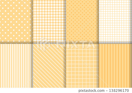 Simple pattern background set - yellow Simple pattern background set - yellow 138296170