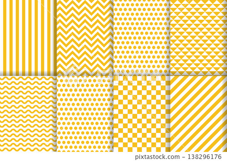 Simple pattern background set - yellow Simple pattern background set - yellow 138296176