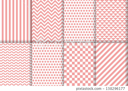 Simple pattern background set - pink Simple pattern background set - pink 138296177