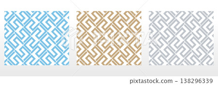 Set of abstract geometric patterns. Seamless vector backgrounds. Colored ornaments Graphic modern patterns Simple lattice graphic design 138296339